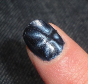 Barry M Magnetic blue star polish new 2012 spring summer magnetised magnetized navy blue shimmer silver 3D 3 dimensional illusion magnet UK silvery blue frost union jack
