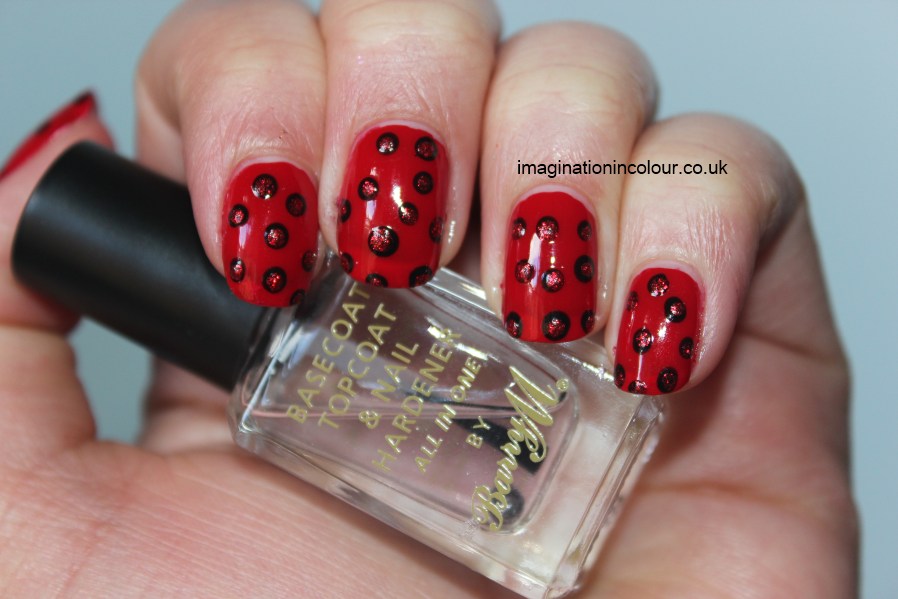 Red Dotted Nail Art