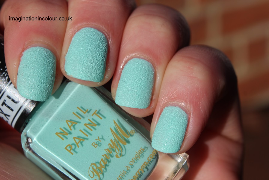 Barry M Ridley Road Textured Nail Paint mint green concrete leather nails inc effect liquid sand opi texture spring collection release 2013 review swatch swatches mint ice cream UK polish blog