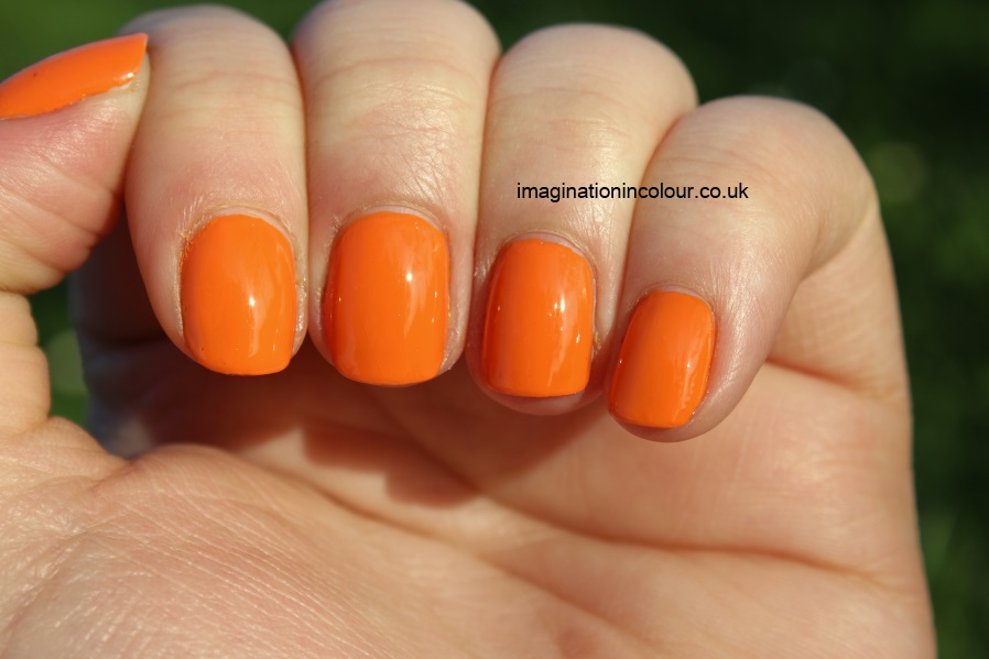 Barry M Mango Gelly Nail Paint hi shine orange yellow toned creme opaque orange nail polish pumpkin swatch swatches uk blog review