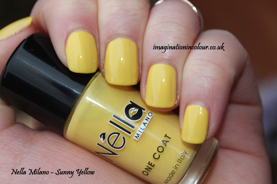 Nella Milano Sunny Yellow 008 creme nail polish cream bright yellow pastel egg yolk non streaky flattering uk blog swatches review swatch