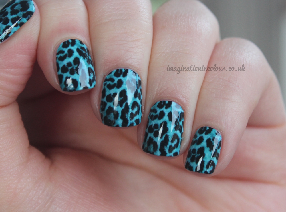 OMG Nail Strips Blue Leopard
